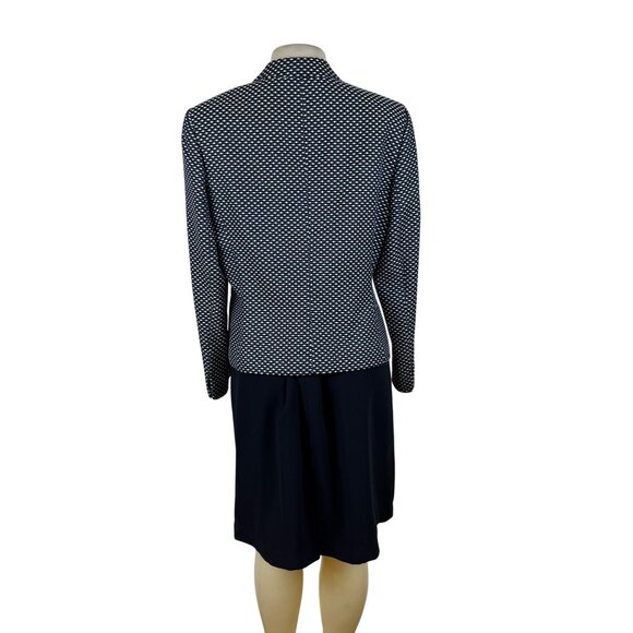 Evan- Picone Women’s Black & White Blazer & Skirt Set Classic Design Size 16 - Picture 3 of 14